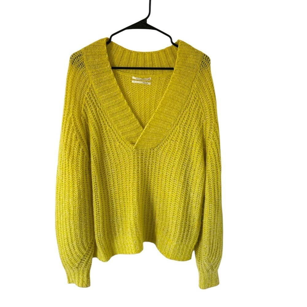 Anthropologie Honore Wool Blend Neon Knit Sweater - Picture 3 of 6